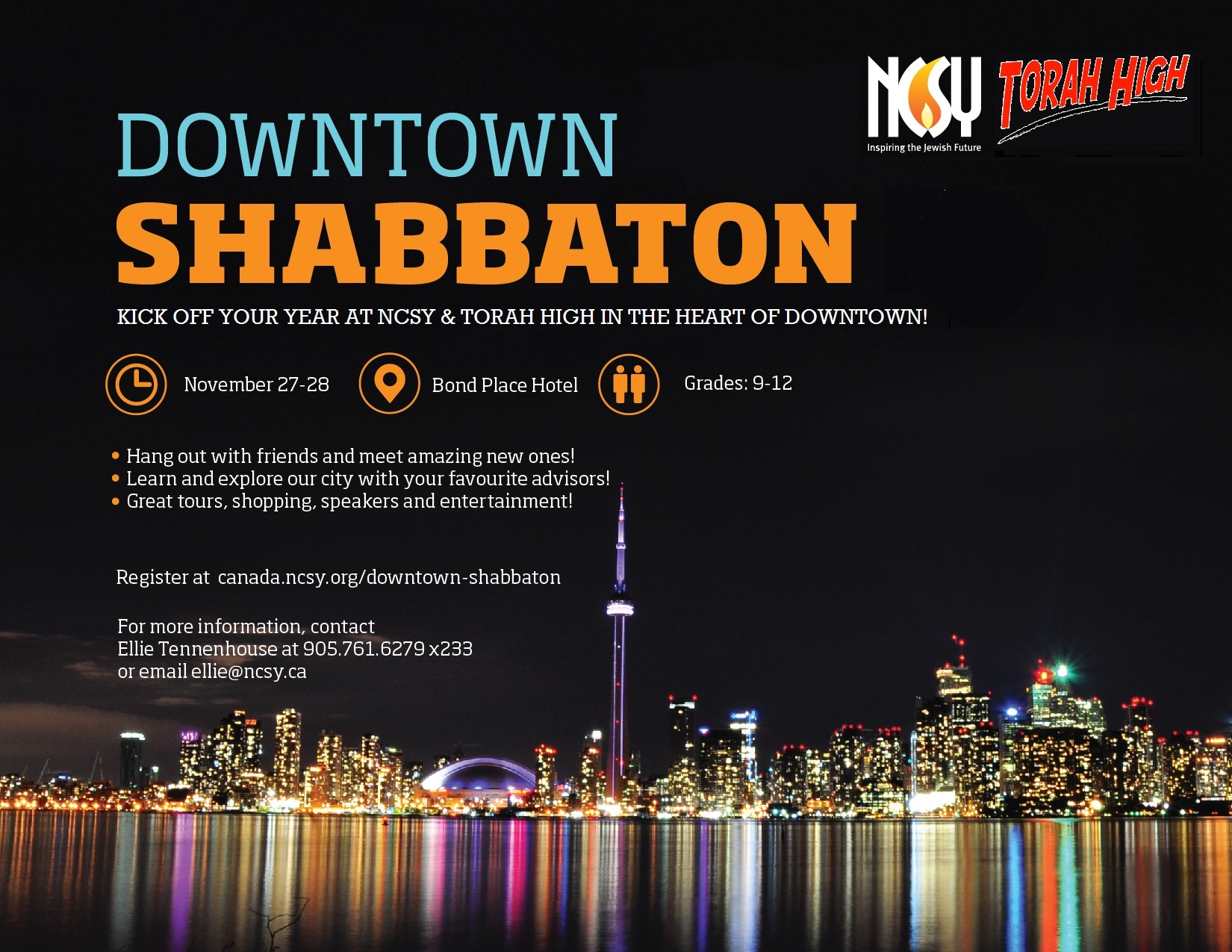 TH-NCSY Downtown Shabbaton Flyer Website